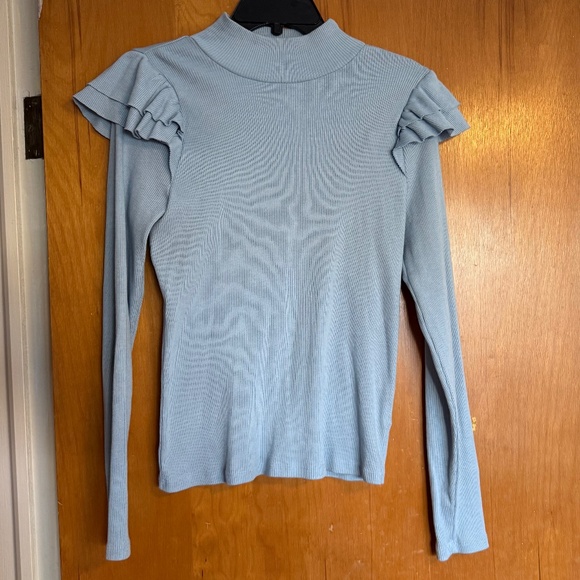 Anthropologie Ruffle Sleeve Top - Picture 3 of 4